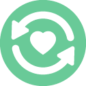 Icono de corazón y flecha